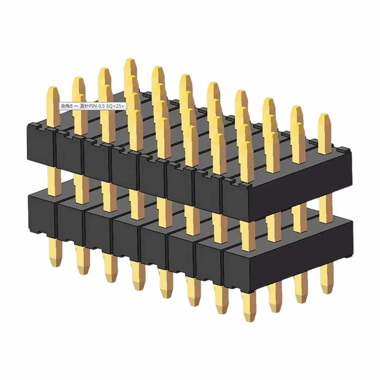 ส่วนหัวพิน 2.0 มม. สี่แถวตรง