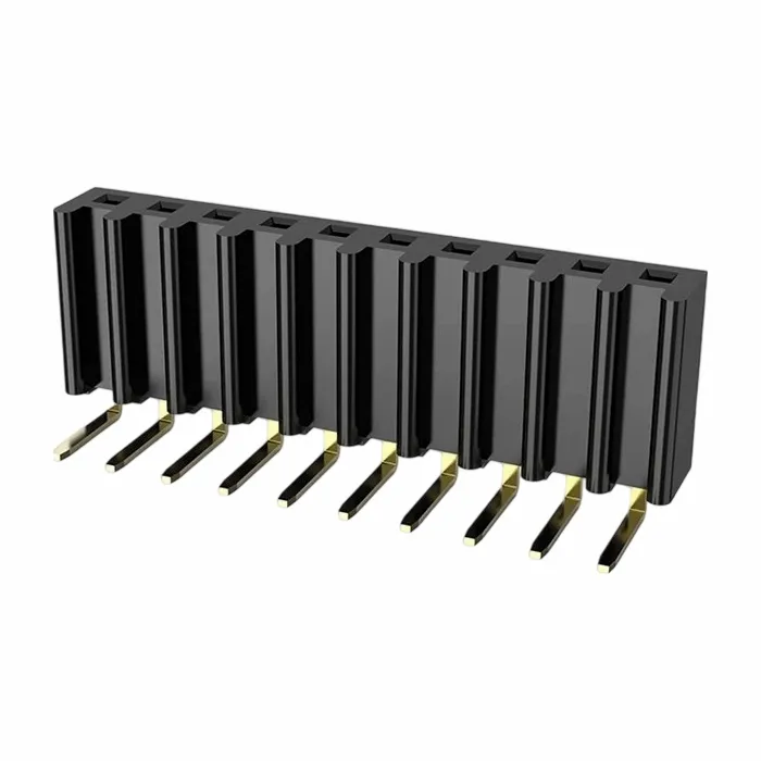 2.54 มม. ส่วนหัวหญิงแถวเดียวมุมขวาจุ่ม u พิมพ์ u