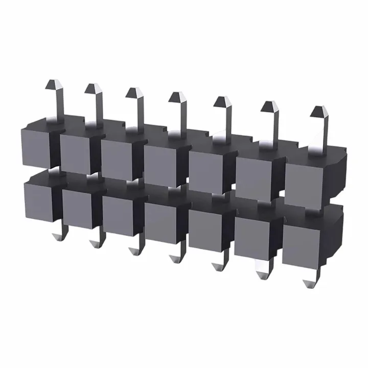 ส่วนหัวพิน 5.08 มม. แถวเดียวพลาสติกคู่ตรงตรง